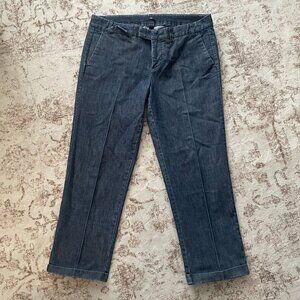 Gap Size 10 Regular Dark Wash Cropped Ankle Trousers | Stretch